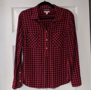 Merona Blue & Red Checkered Plaid